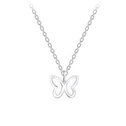 Wholesale Silver Butterfly Necklace