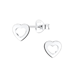 Wholesale Silver Heart Stud Earrings