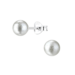 Wholesale 6mm Pearl Silver Stud Earrings