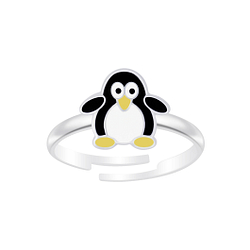 Wholesale Silver Penguine Adjustable Ring