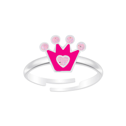 Wholesale Silver Crown Adjustable Ring