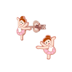 Wholesale Silver Ballerina Stud Earrings