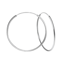 Wholesale 70mm Silver Thick Hoop Earrings