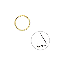 Wholesale 10mm Plain Nose Ring - Pack of 5