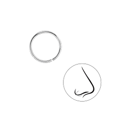 Wholesale 10mm Plain Nose Ring - Pack of 10