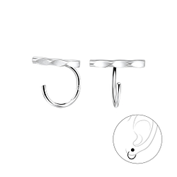 Wholesale Silver Bar Ear Huggers