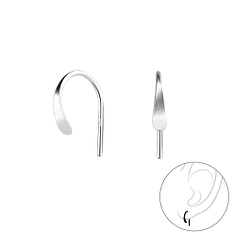 Wholesale Silver Curved Ear Huggers
