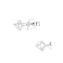 Wholesale Silver Fish Stud Earring