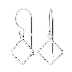 Wholesale Silver Square Earrings