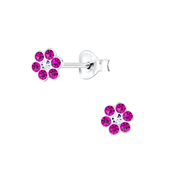 Wholesale Silver Flower Stud Earrings