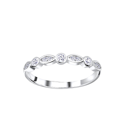 Wholesale Silver Geometric Eternity Ring
