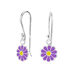 Wholesale Silver Daisy Flower Earrings