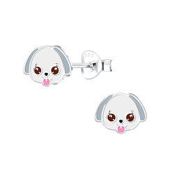 Wholesale Silver Dog Stud Earrings