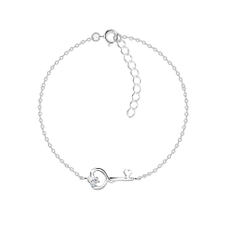 Wholesale Silver Heart Key Bracelet