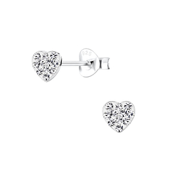 Wholesale Silver heart Stud Earrings