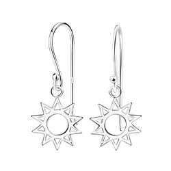 Wholesale Silver Sun Earrings