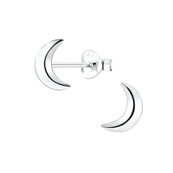 Wholesale Silver Moon Stud Earrings