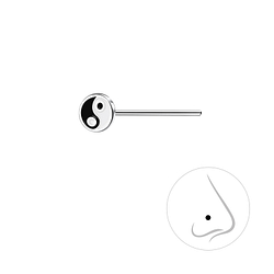 Wholesale Silver Yin Yang Nose Stud – Pack of 10