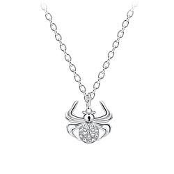 Wholesale Silver Spider Necklace