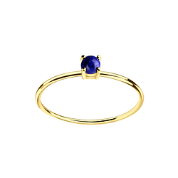 Wholesale 3mm Lapis Lazuli Silver Ring