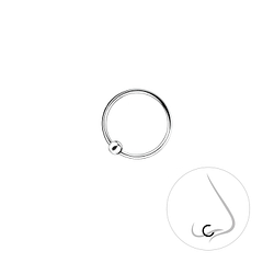 Wholesale 10mm Silver Ball Closure Ring - Pack of 10