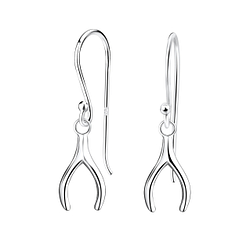 Wholesale Silver Wishbone Earrings