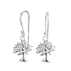 Wholesale Silver Tree Of Life Earrings