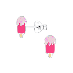 Wholesale Silver Ice cream Stud Earrings