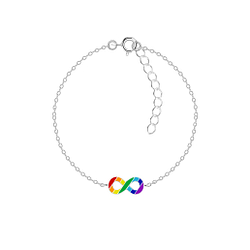 Wholesale Silver Rainbow Infinity Bracelet