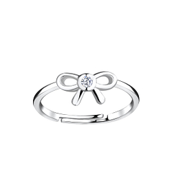Wholesale Silver Bow Adjustable Ring