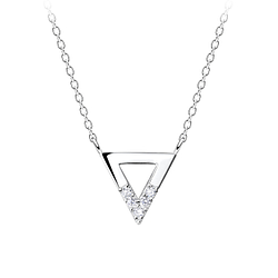 Wholesale Silver Triangle Necklace