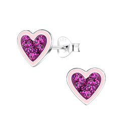 Wholesale Silver Heart Stud Earrings