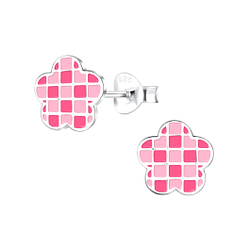 Wholesale Silver Flower Stud Earrings
