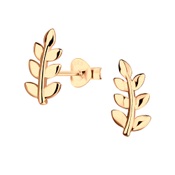 Wholesale Silver Leaf Stud Earrings