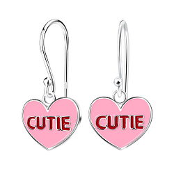Wholesale Silver Cutie Heart Earrings