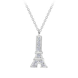 Wholesale Silver Eiffel Tower Necklace