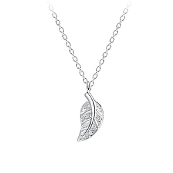 Wholesale Silver Leaf  Necklace
