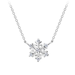 Wholesale Silver Snowflake Necklace