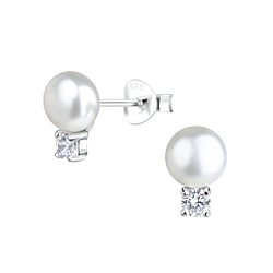 Wholesale Silver Double Round Stud Earrings