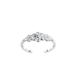 Wholesale Silver Flower Toe Ring