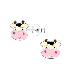 Wholesale Silver Cow Stud Earrings