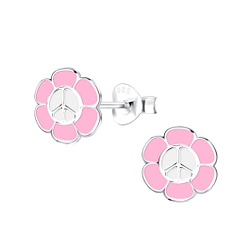 Wholesale Silver Flower Stud Earrings