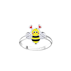 Wholesale Silver Bee Adjustable Ring