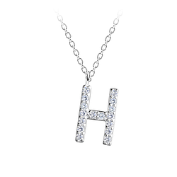 Wholesale Silver Letter H Necklace