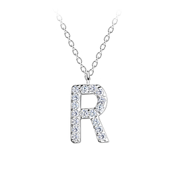 Wholesale Silver Letter R Necklace