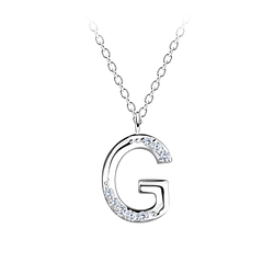 Wholesale Silver Letter G Necklace
