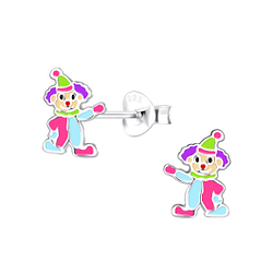 Wholesale Silver Clown Stud Earrings
