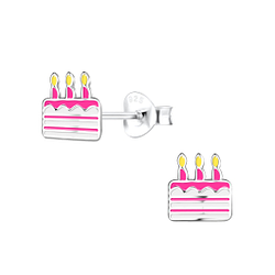 Wholesale Silver Cake Stud Earrings