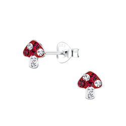 Wholesale Silver Mushroom Stud Earrings
