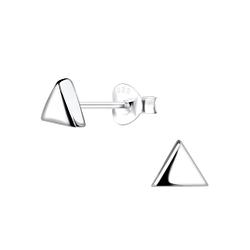 Wholesale Silver Triangle Stud Earrings